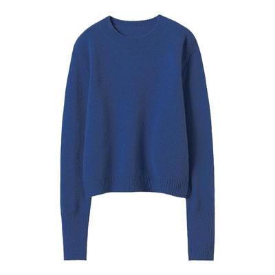 CHAO气质牛仔蓝羊绒毛衣