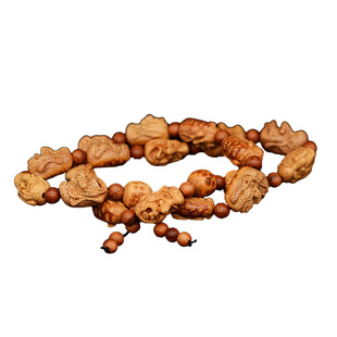 精选多年深山老竹根手工雕手串怪脸十八罗汉手持龇牙咧嘴手把件