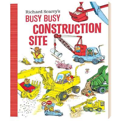 英文原版 Richard Scarry's Busy Busy Construction Site 繁忙的建筑工地 儿童启蒙阅读 英文版