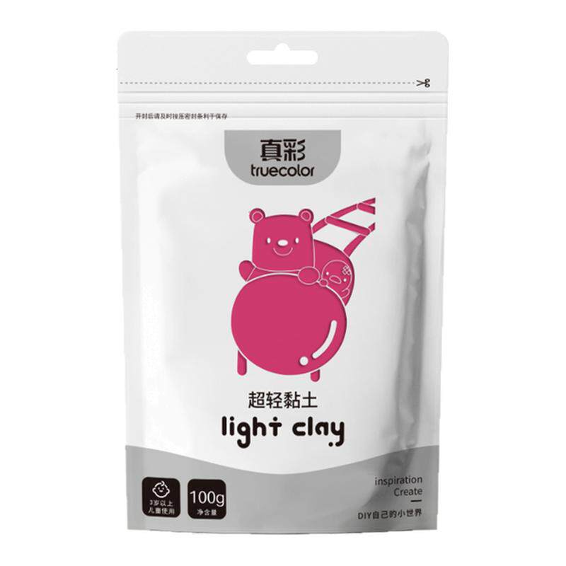 真彩超轻粘土手工黏土彩泥补充装大包装橡皮泥儿童黏土袋装一整箱100克大包装粘土手工diy材料包幼儿园儿童