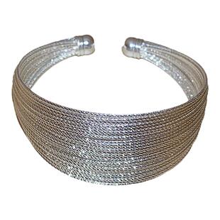 银色开口宽手镯女高级感轻奢小众夸张手环饰品镯子手饰手腕配饰