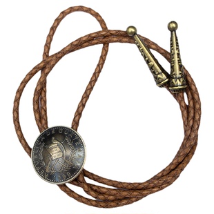 中古波洛领带休闲复古领结男正装配饰衬衣项链绳bolo tie阿美咔叽