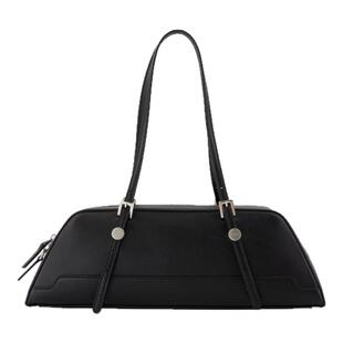 玛尼 Marni Duffle 单肩包 皮质 黑色