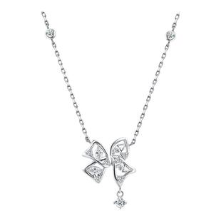 Fanci范琦 繁花项链925银蝴蝶结轻奢高级感生日新年礼物送女友