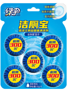 绿伞洁厕宝50g*5块 洁厕剂洁厕精马桶清洁剂洁厕灵洁厕液洁厕块