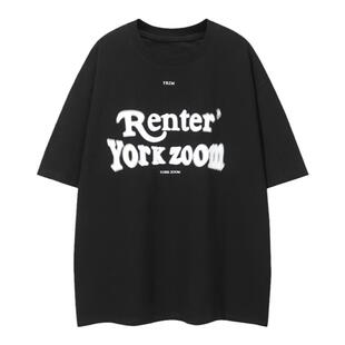 YorkZoom夏季高克重短袖圆领T恤魔幻印花潮流情侣休闲百搭街头