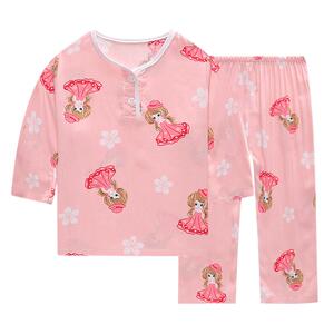 夏季薄款绵绸男女孩中大童家居服