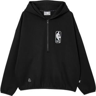 杰克琼斯秋冬男装宽松版型连帽卫衣上衣NBA联名时尚潮流男款