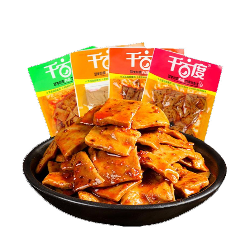 千百度重庆香菇豆干小包散装零食小吃豆腐干辣条休闲网红食品批发