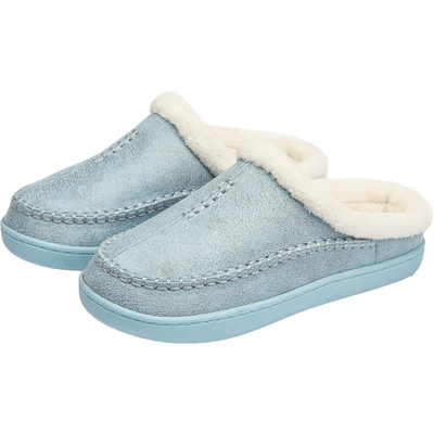 宝人加绒保暖防滑包头棉拖女