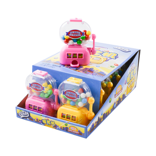 彩虹mm小糖豆儿童迷你投篮摇奖抓糖果机12个创意玩具夹糖果扭糖机