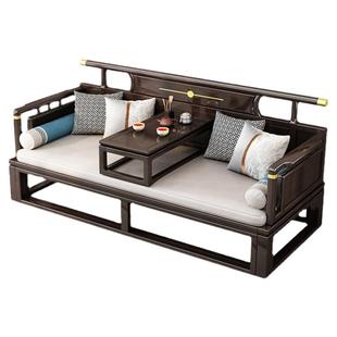 罗汉床实木新中式沙发床两用茶桌椅组合推拉床小户型客厅禅意床榻