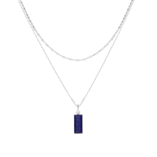 《暮光》青金石闪闪链 低调有质感 复古设计感双层锁骨项链女纯银