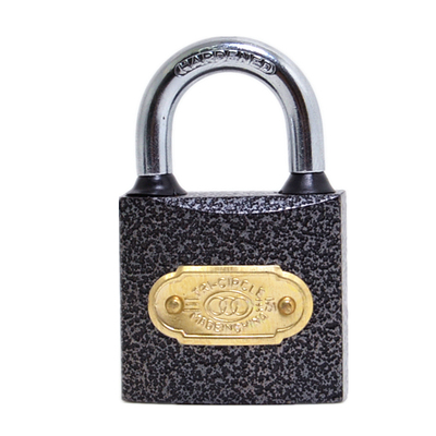 三环锁喷塑铁挂锁家用防盗防水锁头仓库大门锁长梁锁具H364W