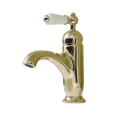 出口英国原单 过WS NP水嘴 陶瓷把手 英式复古风金色面盆水龙头