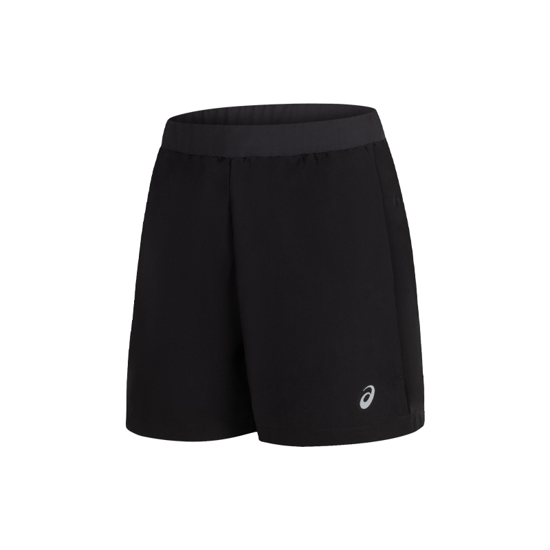 ASICS亚瑟士新款女子跑步短裤松紧抽绳舒适透气反光印花运动短裤