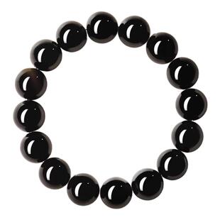 【普陀山文雅集】天然保真黑曜石手串乌金水晶手链礼物女生2026年