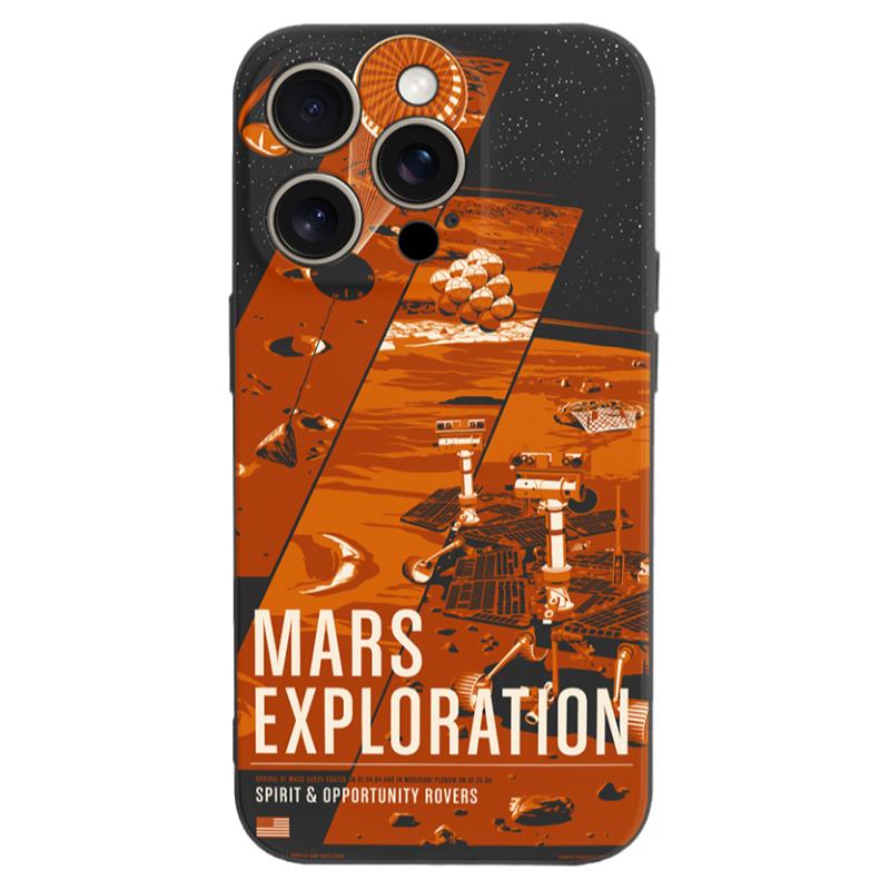 火星探索MARS适用小米14手机保护套IQOONEO9防摔12Pro理工男一加ACE3V磨砂硅胶红米K70华为Pura全