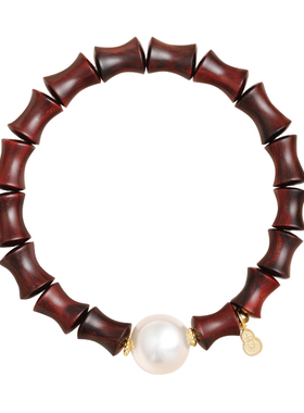 正宗小叶紫檀木竹节手串平安复古