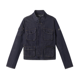 THESOONG/猎装丹宁 中古系列重工夹克工装牛仔外套女9483