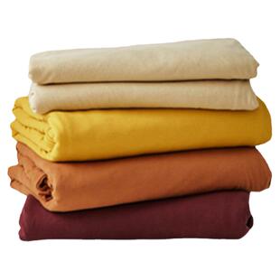 无印良品针织棉全棉床笠单件纯色秋冬季天竺棉床垫套床罩纯棉床单