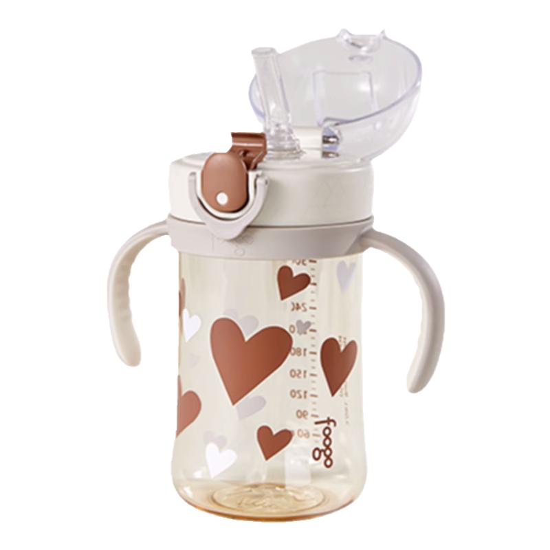 膳魔师foogo儿童吸管杯ppsu便携喝水水杯儿童学饮牛奶杯6月以上