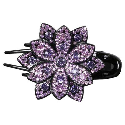 韩国高档盘发鸭嘴夹带钻发夹