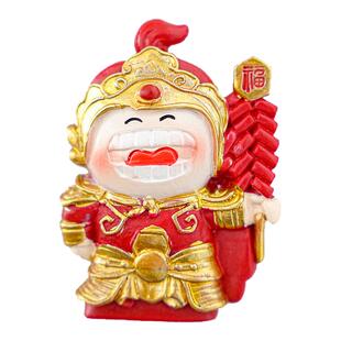 新中式福字门神立体冰箱贴乔迁新居礼物磁性贴创意冰箱装饰磁吸贴