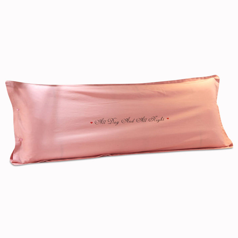 情侣长枕头套 100%纯棉双人枕套1.2米 1.5m纯色全棉长款枕套1.8