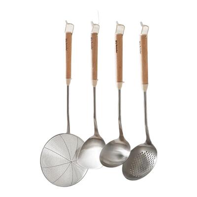 九阳食品级304不锈钢套铲锅铲汤勺漏勺线勺加长手柄防脱落弯折炊