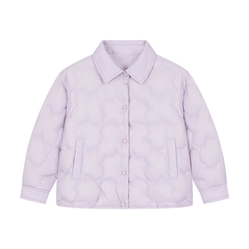 秋冬新款女童轻薄翻领羽绒服中式