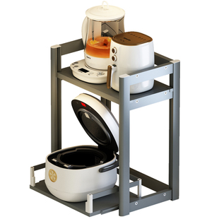 厨房电饭煲置物架台面可抽拉式放空气炸锅的架子小型家电分层收纳