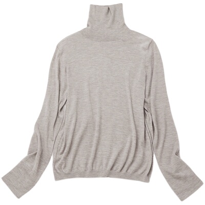 精纺baby山羊绒简奢高领套头衫