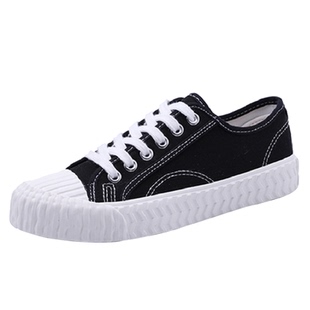 韩国焦糖饼干鞋白色春秋透气男鞋百搭情侣小白鞋日本冈山帆布鞋男