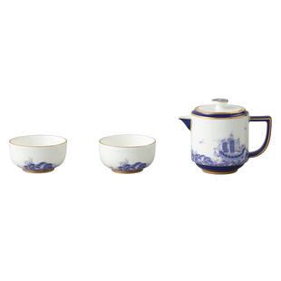 永丰源 先生瓷四海升平4头旅行茶具 快客杯便携式户外茶具套装
