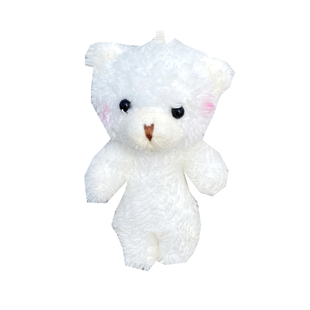 100个小熊卡通腮红小熊钥匙扣圈挂件少女心毛绒公仔包包书包挂饰