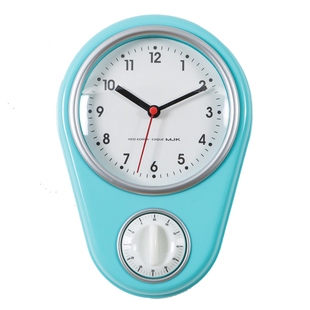 厨房专用免打孔挂墙钟表挂钟计时器时钟定时间小闹钟2025新款家用