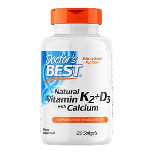 美国DoctorsBest多特倍斯K2钙和维生素D3成人三合一柠檬酸钙K2D3