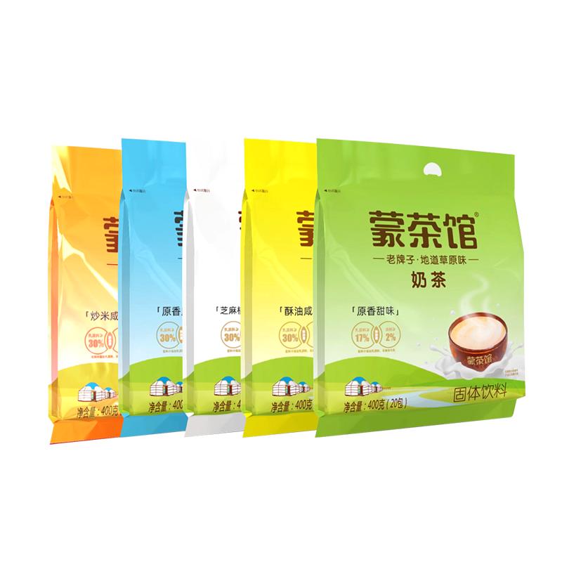 伊佰 內(nèi)蒙咸味奶茶粉 地道草原味特產(chǎn) 酥油炒米芝麻咸 400g*3袋