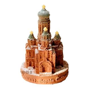 索菲亚教堂3D冰灯模具硅胶diy巧克力慕斯蛋糕硅胶冰块磨具食品级