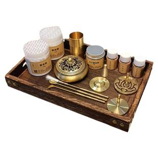 纯铜香篆套装打篆香炉香具香拓香灰压香铲香勺香粉檀香沉香托盘