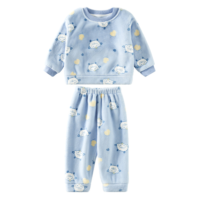 欧孕儿童睡衣秋冬法兰绒家居服