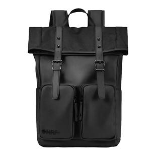 onrf新款男士双肩包大容量商务通勤电脑背包女休闲潮牌学生书包黑