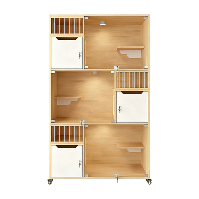 实木E0环保级三层猫别墅