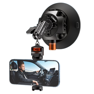 科漫DP45车载吸盘拍摄支架大疆Pocket3车载支架gopro运动相机action5/4配件汽车内直播手机固定支架insta360