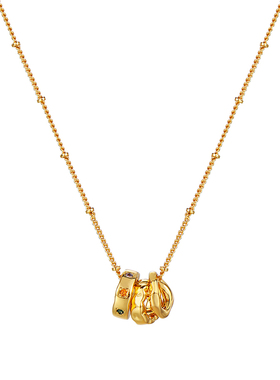 祖母绿锆石小蛮腰项链女