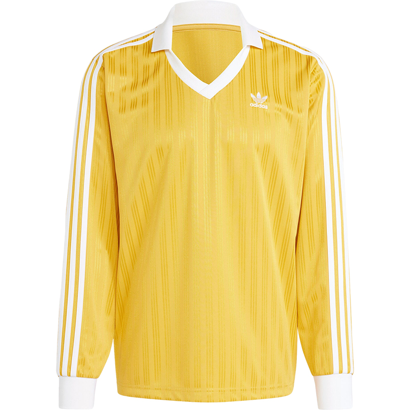Adidas/阿迪达斯正品三叶草男士复古条纹运动长袖球衣IZ2447