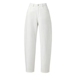 白色牛仔裤女2026新款今年流行的爆款裤子春秋女士宽松阔腿弯刀裤