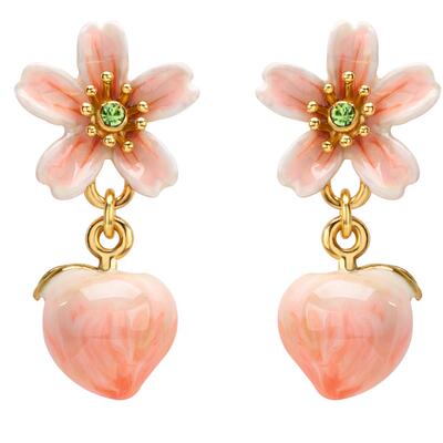 JuicyGrape水蜜桃珐琅耳钉