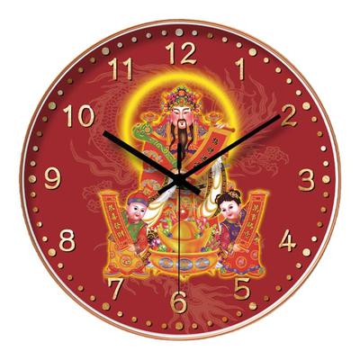 客厅挂钟新中式免打孔家用